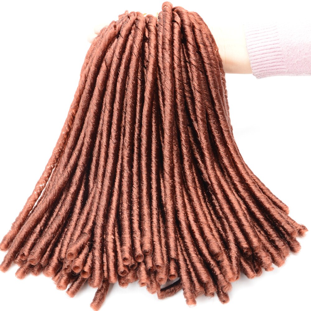 Soft Faux Locs Synthetic Hair 14&quot; 70g Jamaican Crochet Braids hair Full Star Brown Ombre Black Bug for Women Hair Extensions