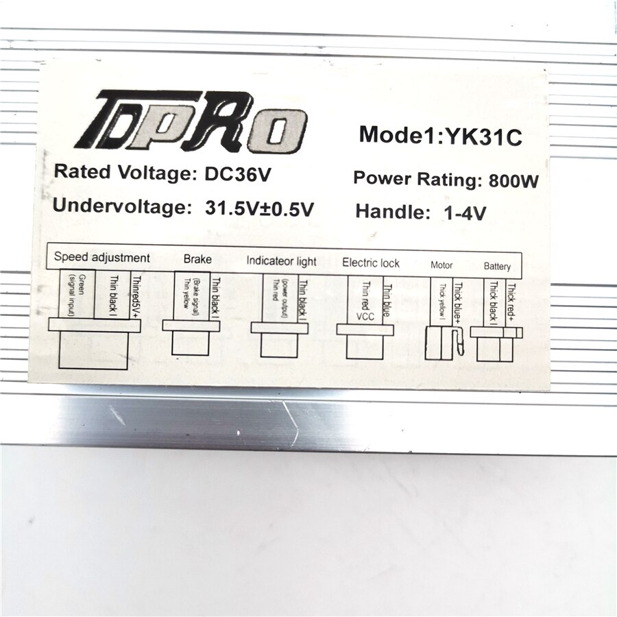 36V 800W Motor Speed Controller Voor Elektrische Fiets E-Bike Scooter Borstelloze