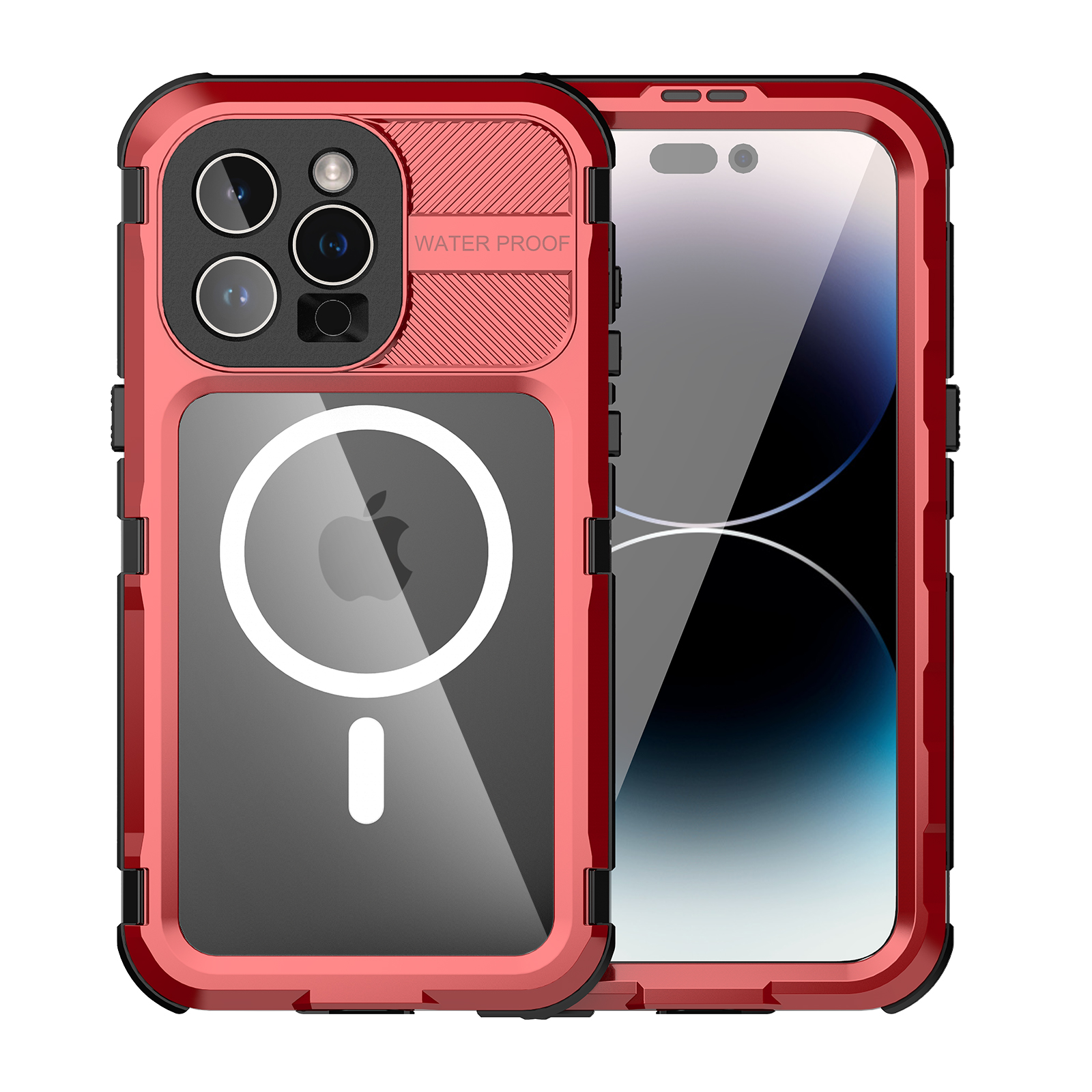 360 Waterdicht Metalen Hoesje Voor iPhone 15 Pro Max 16 Pro MagSafe Draadloos Opladen Duiken Schokbestendig Case Volledige Bescherming