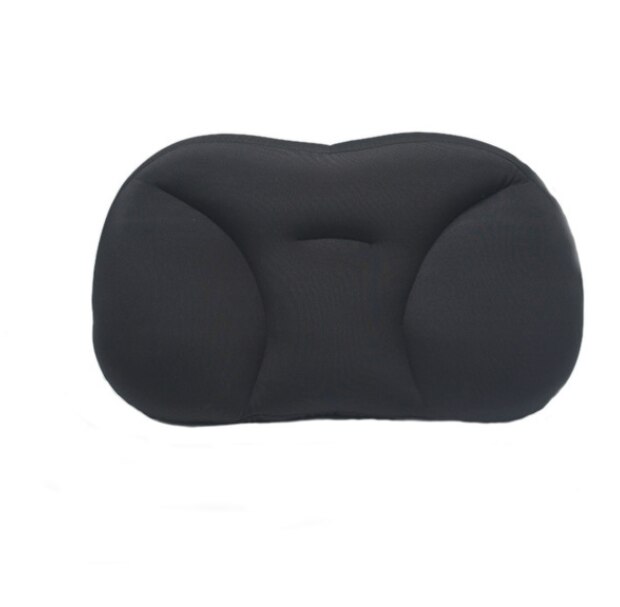 3d pescoço travesseiro ergonômico memória espuma travesseiro criativo sono profundo lavável viagem pescoço partícula travesseiro para sono almofada micro ar: Black