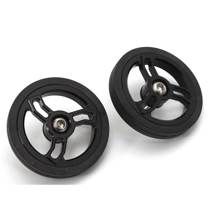 Aceoffix 1pair 56mm Easywheel for Brompton Accessories Easy Wheel 2022 Aluminum Alloy Ultralight 48g