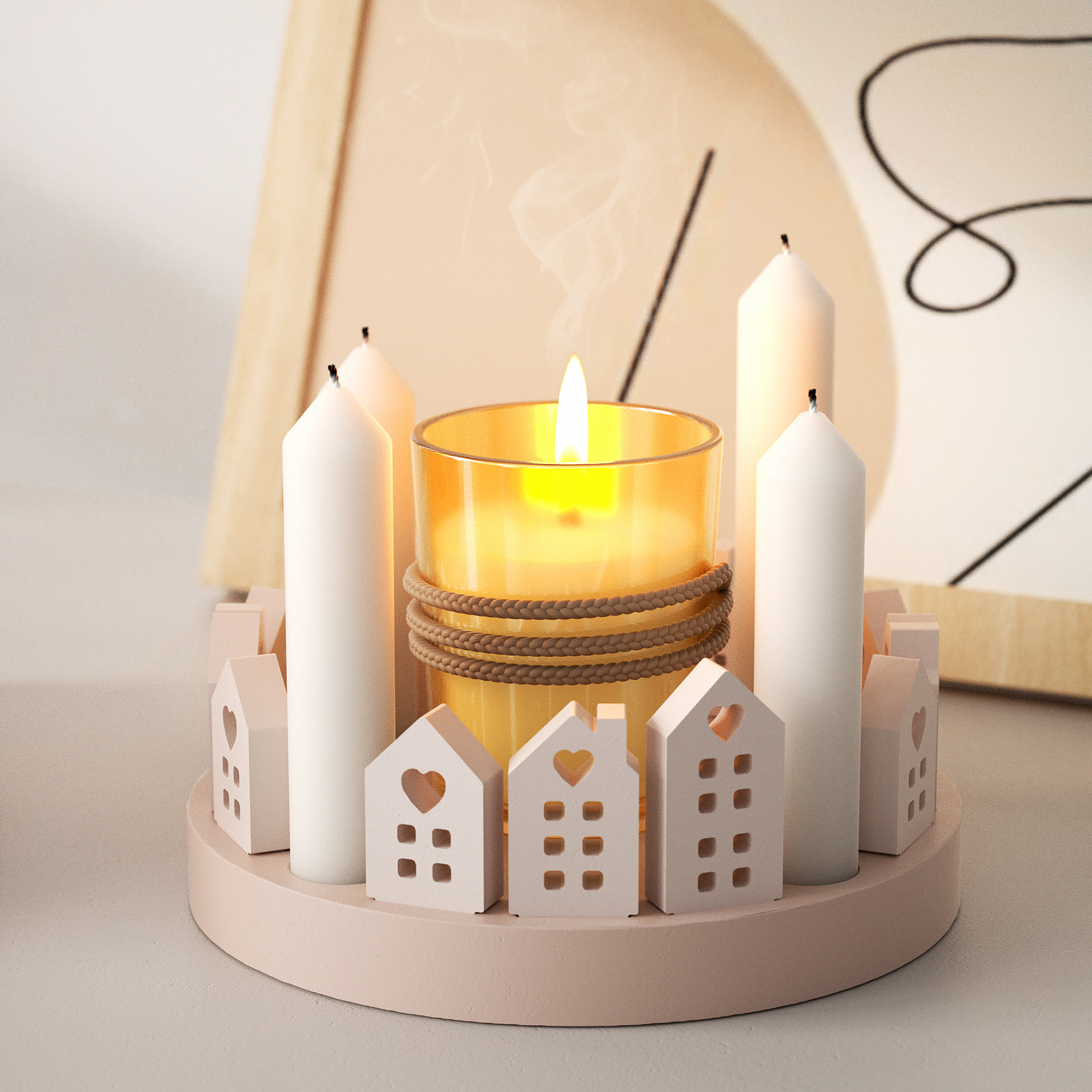 Fai da te casa europea candeliere in gesso ornamento creazione di stampi scheletro foglie d'amore impostato di stampi in silicone per casa di uccelli