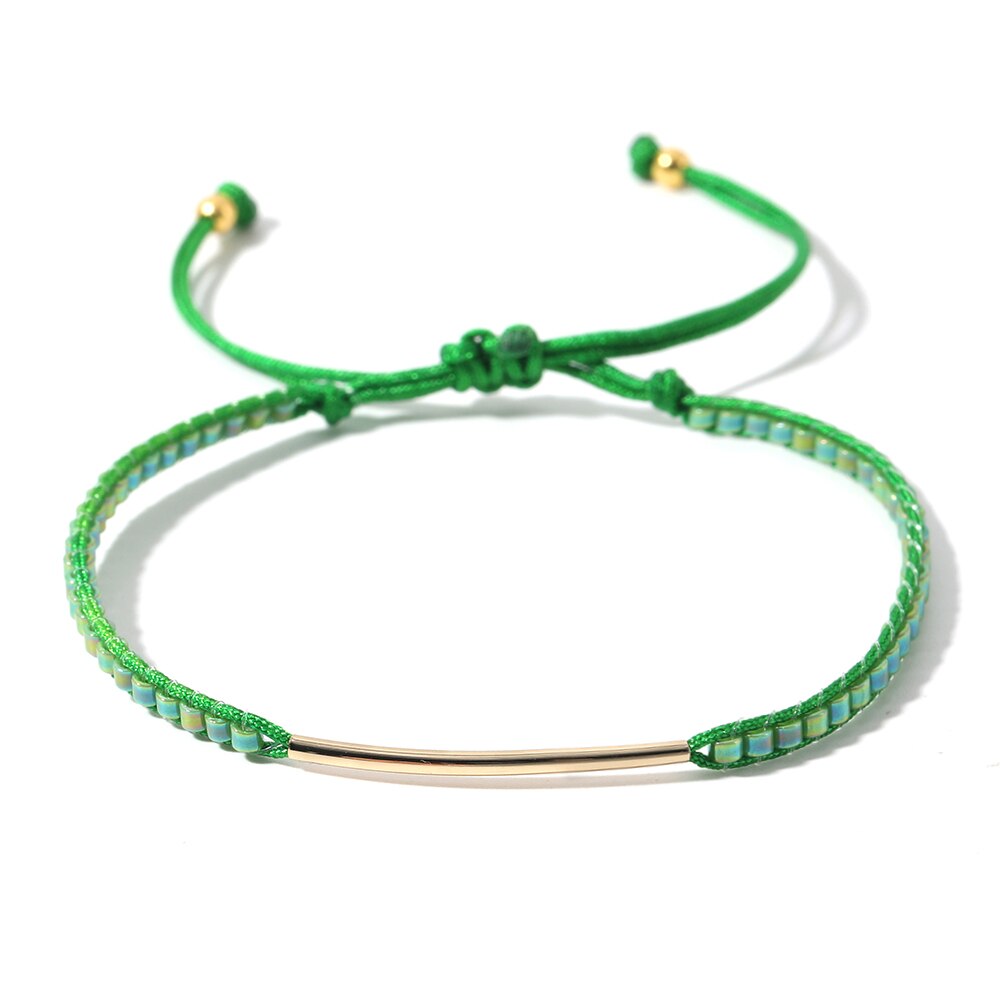 Rttooas Miyuki Ladies Jewelry Bracelet Pulseras Mujer Moda Summer Beach Bracelet Hand Knitted Friendship Adjustable: MC-B0104E