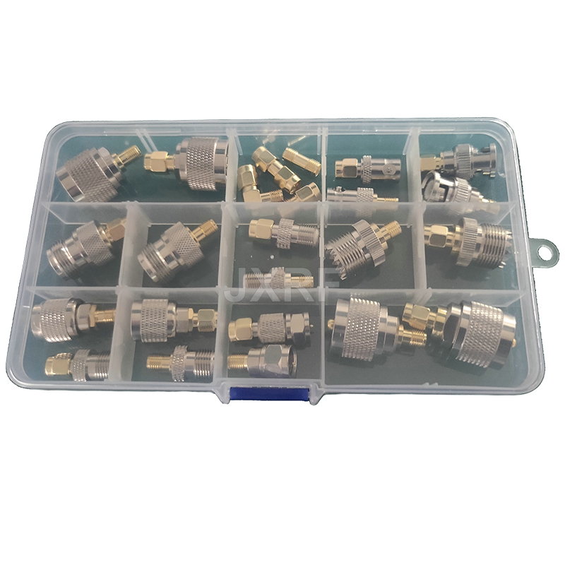 JXRF SMA BNC UHF To SMA SMB MCX MMCX BNC TNC UHF N F Type SO239 PL259 RF Coaxial coax Adapter Connector combination 4 piece: GRAY