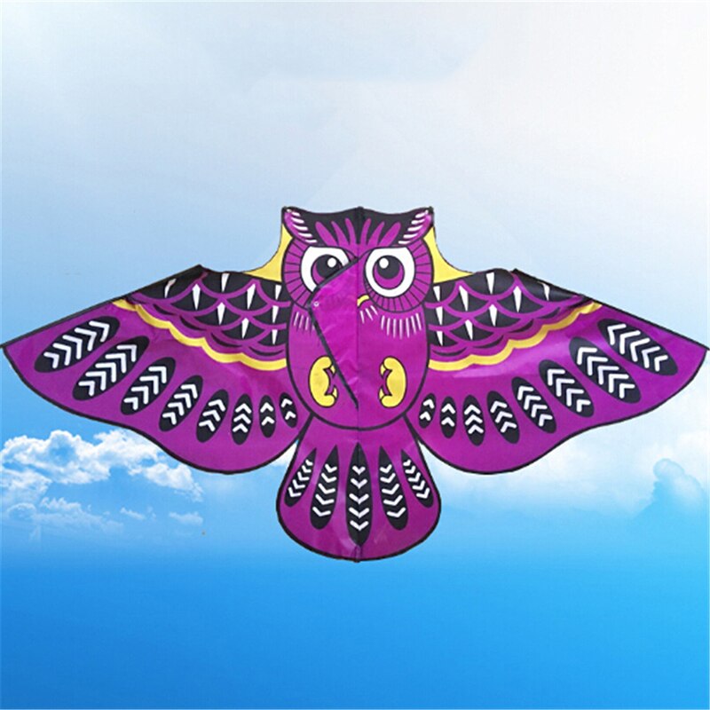 EHBqna-Juego de 1 Set de búho volador de dibujos animados con línea de cometa, juguete para niños al aire libre, de Navidad, al aire libre, juego de parque