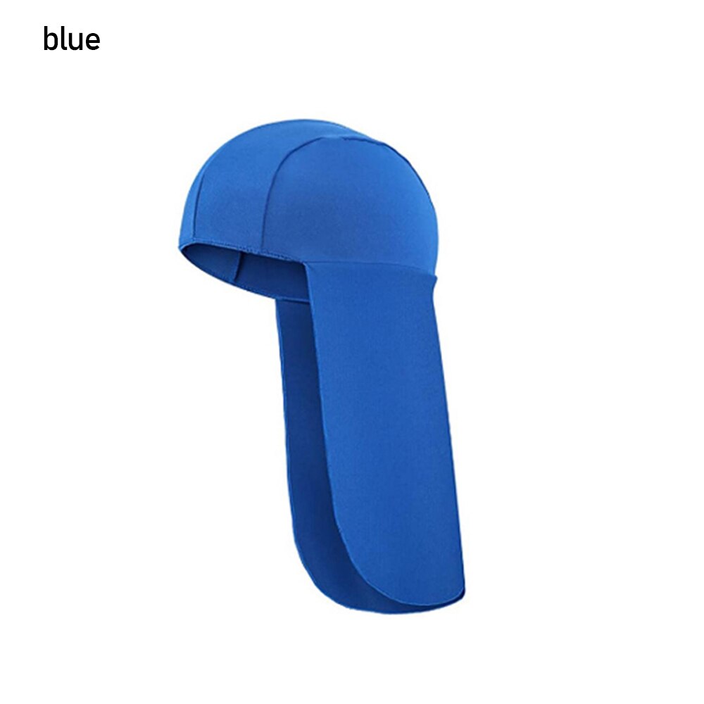 Cycling Sun Shade Cooling Cap Outdoor UV Protection Wide Brim Elastic Polyester Hard Hat Neck Protector For Fishing Hiking: blue