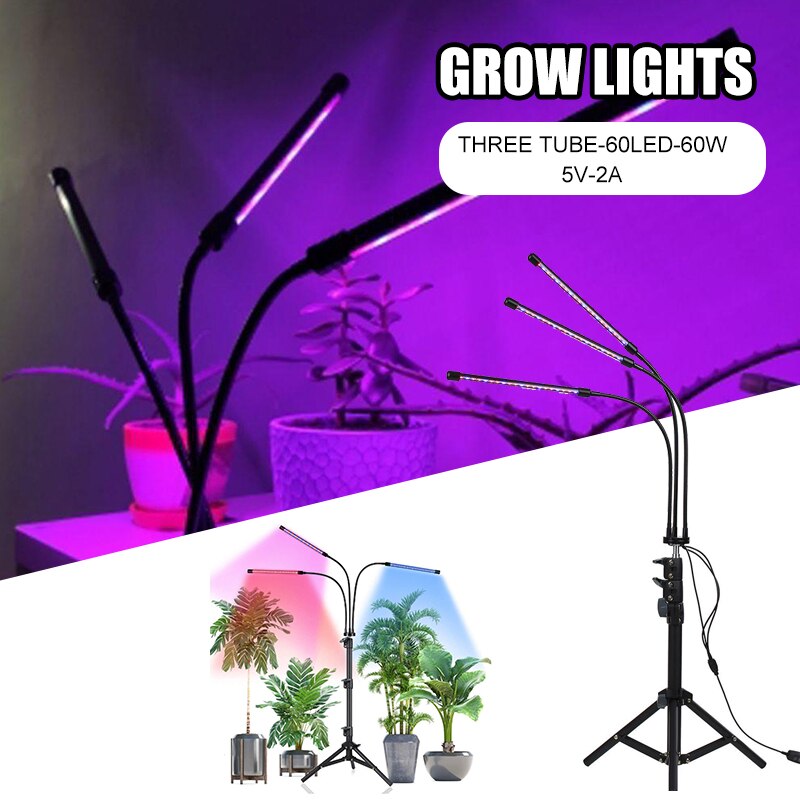 Grow Light with Tripod Stand Timing Dimmable Plant... – Vicedeal