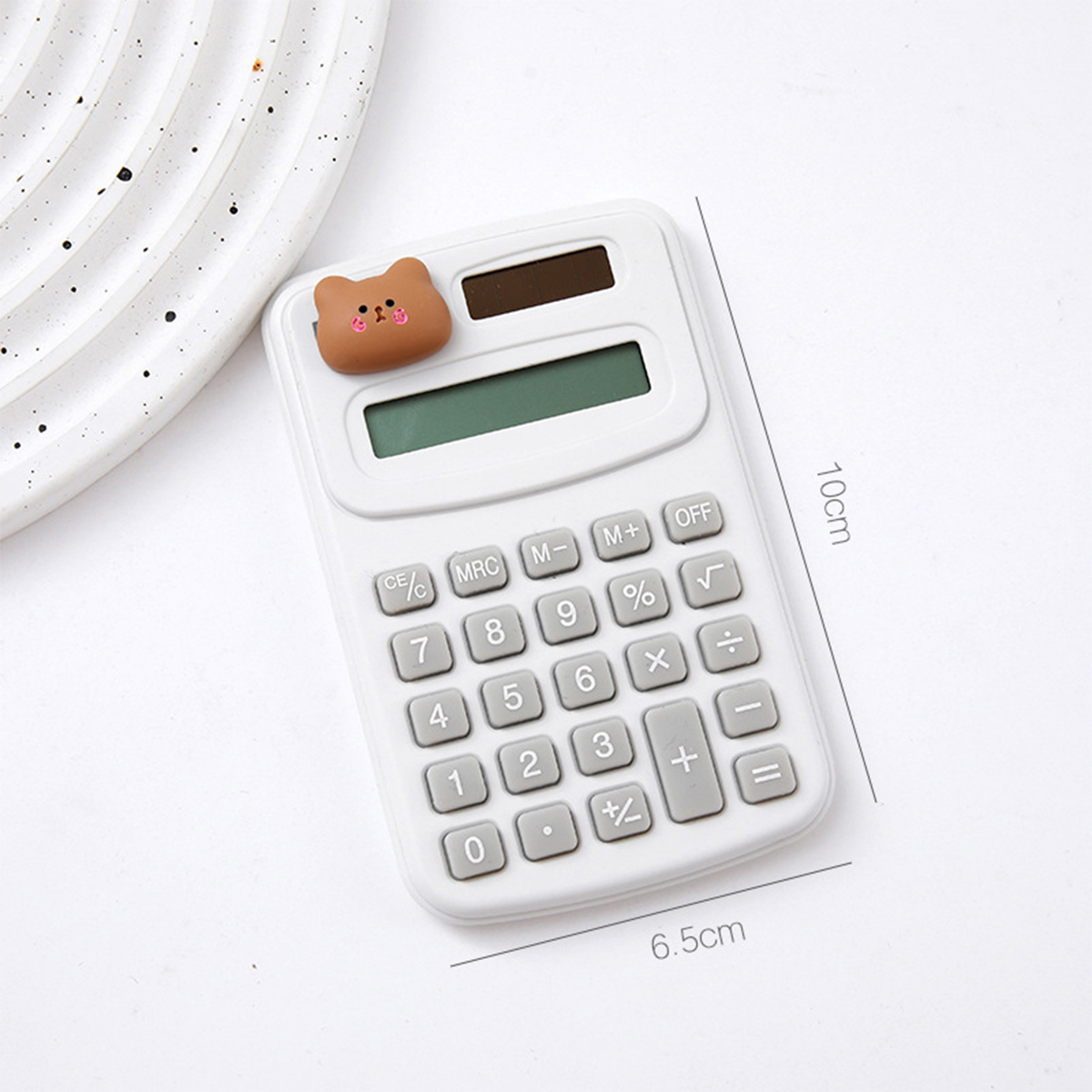 Portable Mini Cute Calculator Cartoon Digit Calculator Students Office School Supplies Stationery: Blue