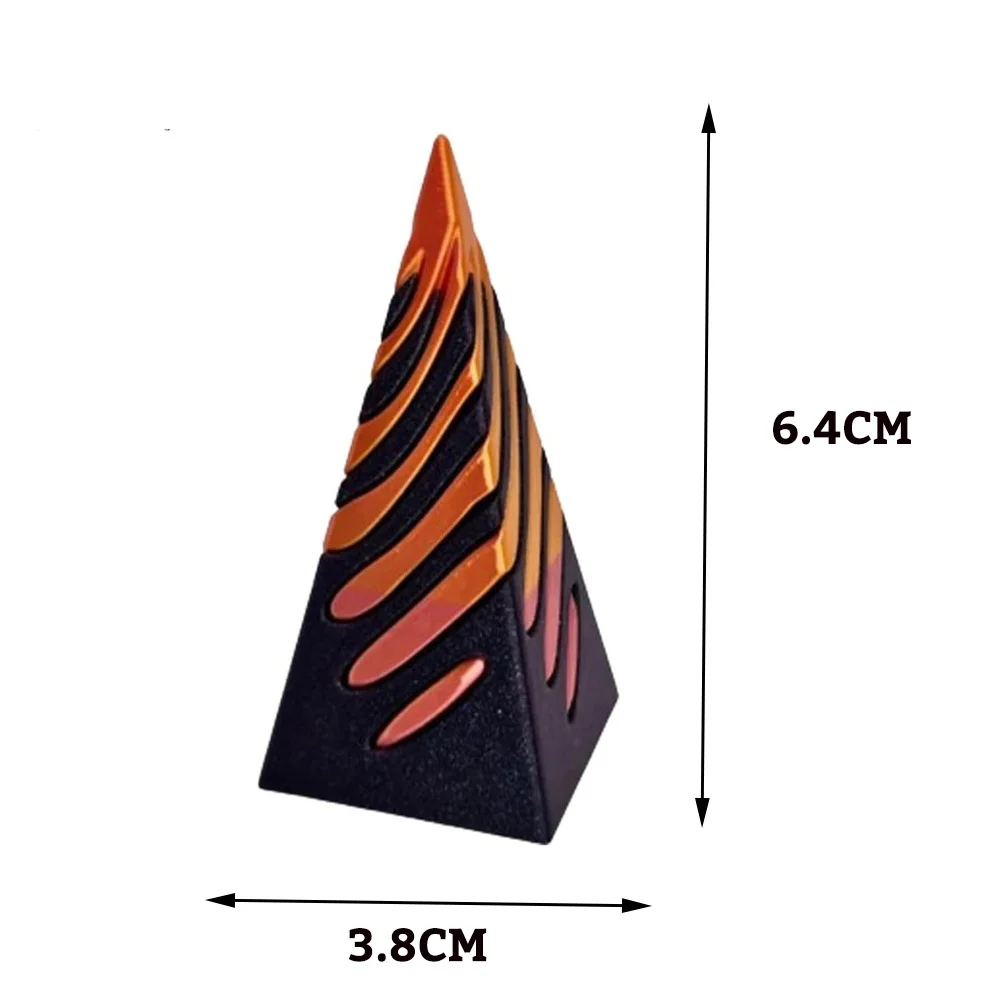 Escultura de paso de pirámide imposible, tornillo de hélice impreso en 3D, juguete antiestrés, cono en espiral, adornos decorativos de descompresión, 2024: Gris oscuro