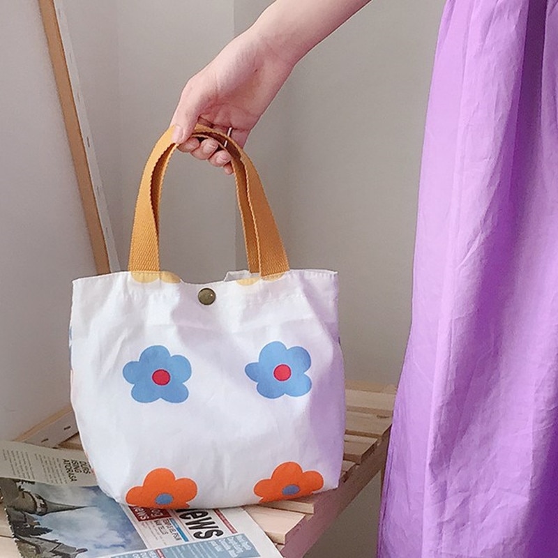 Sac à main femme sac en toile pliable petit sac à main étudiant frais Eco sac de Shopping réutilisable
