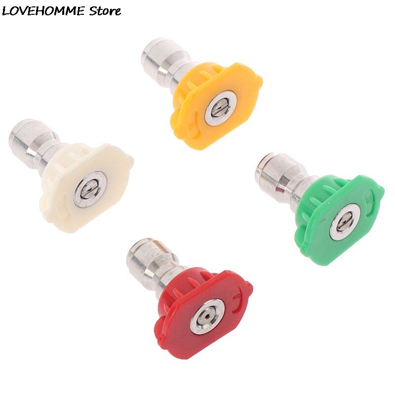 1/4 "rustfritt stål 4000 psi hurtigkobling høytrykkssprøytespiss 0 15 25 40 65 gradere dyse 4.0 åpningsstørrelse