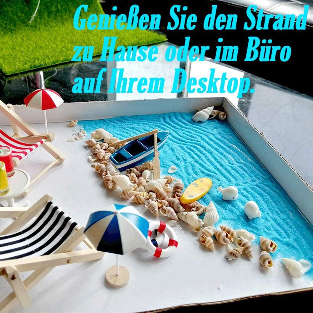 18Pcs Mini Strand Micro Landschap Mini Stoel Strand Set Miniatuur Ornamenten Set Voor Huis Decoratie