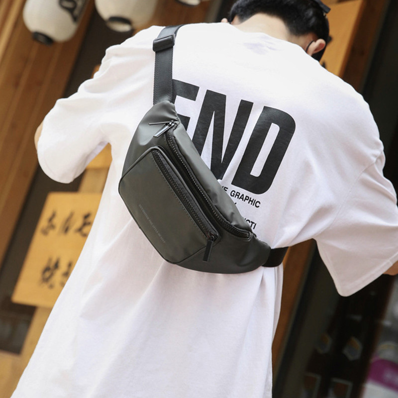 Męska wodoodporna torba na biodro zwykły posłaniec na ramię z powrotem na zewnątrz sportowa saszetka na pasek