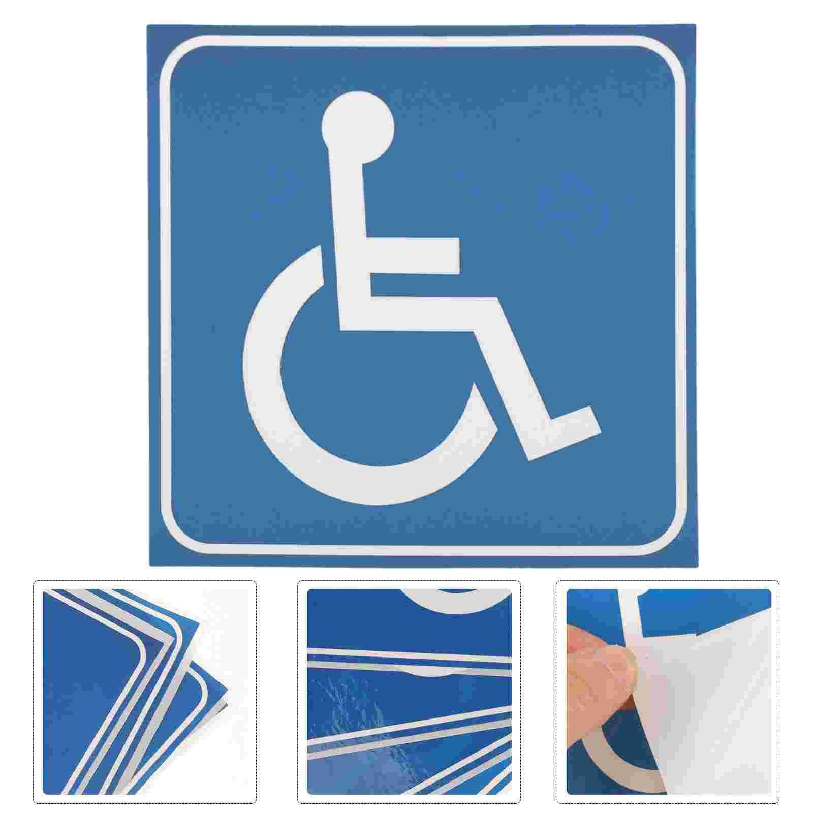 Gehandicapte rolstoelbord Handicap Stickers Sticker Symbool Handicap Parkeren Toilet