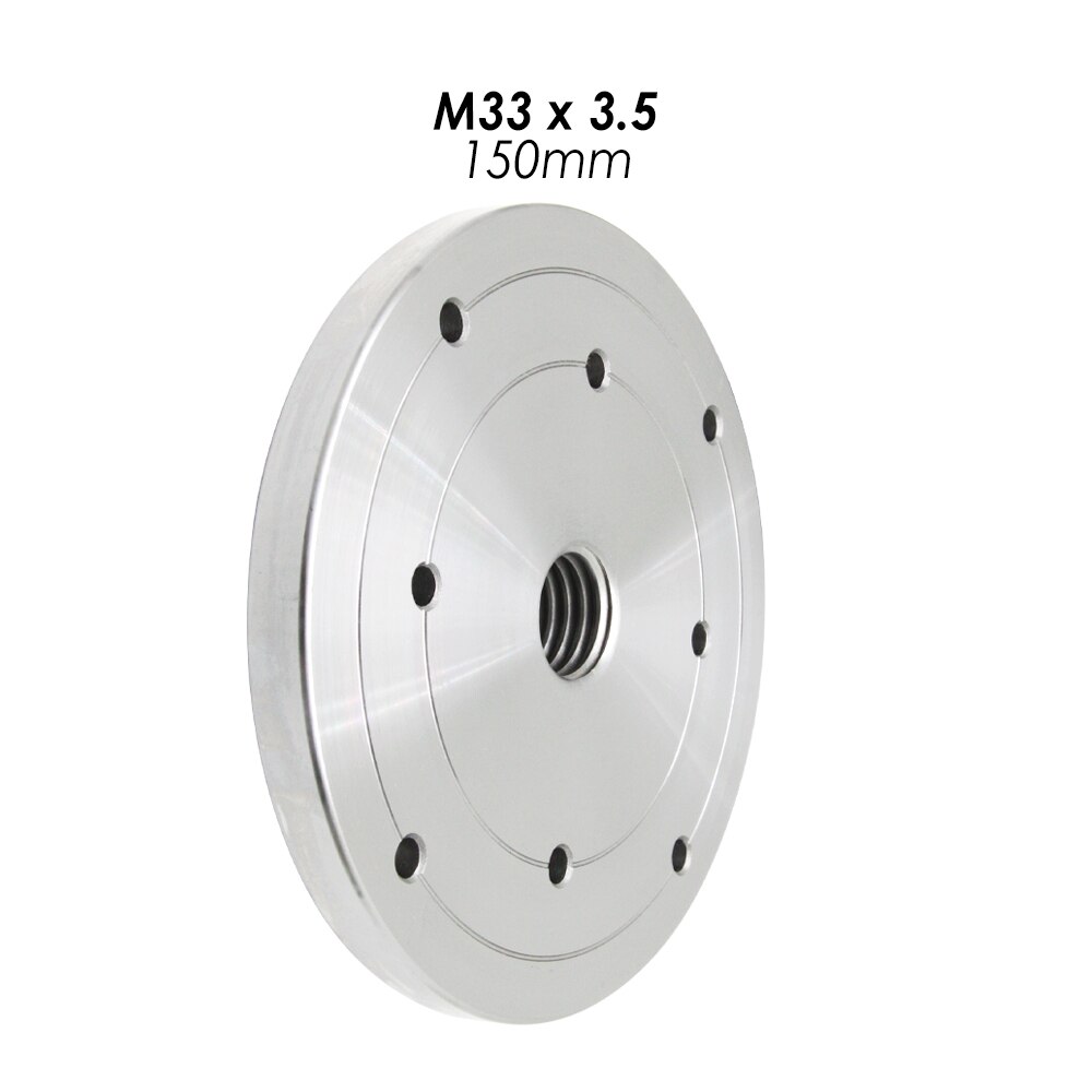 Wood Lathe Face Plate for M33 M18 1 Inch Threaded Woodworking Turning Machine Chuck Flange Faceplate: 150mm M33X3.5