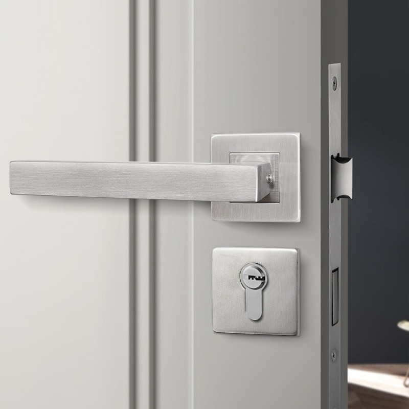 stainless steel 304 lever door handle,interior door lever handles,square tube entry lever handle