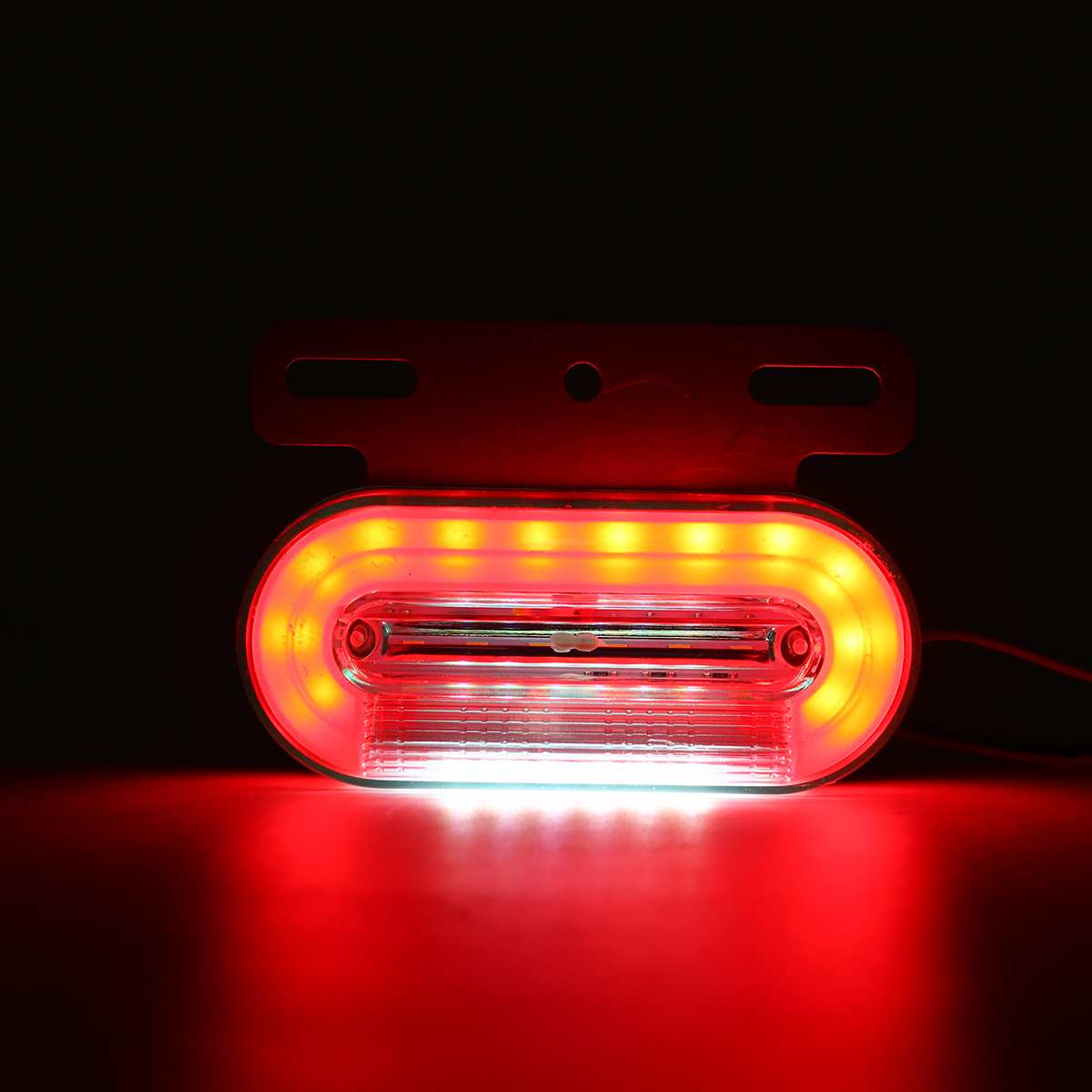 Luz LED dinámica de 24V para coche, indicador lateral de camión, luces externas, indicador de señal, luz trasera, 3 modos, remolque, camión, Rojo