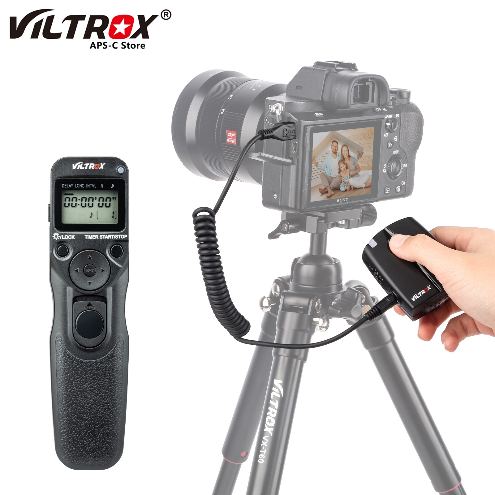 Viltrox JY-710 Kamera Drahtlose Timer Fernauslöser Kontrolle LCD Anzeige für Sony A9 A7M Kanon 5DIII Nikon D810 panasonic