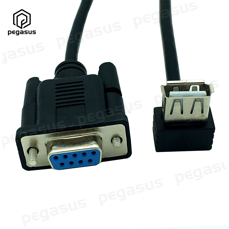 0.25m RS232 DB9 Female Jack to USB A Female Serial Conversion Cable Adapter