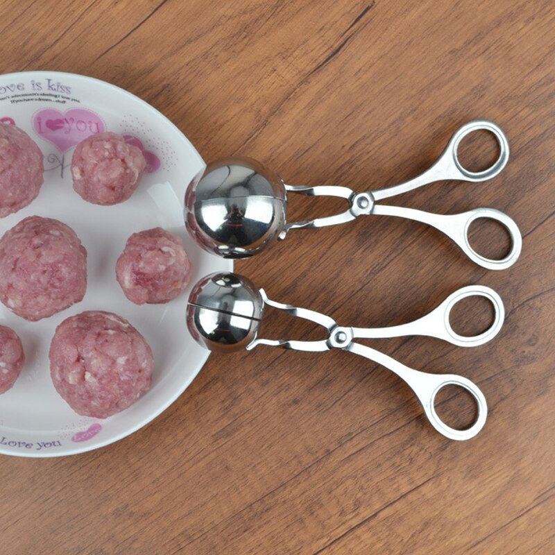 Stainless Steel Meatball Clip Convenient Kitchen Meatball Maker Rice Ball Fish Ball Making Mold Tool Kitchen Accessories