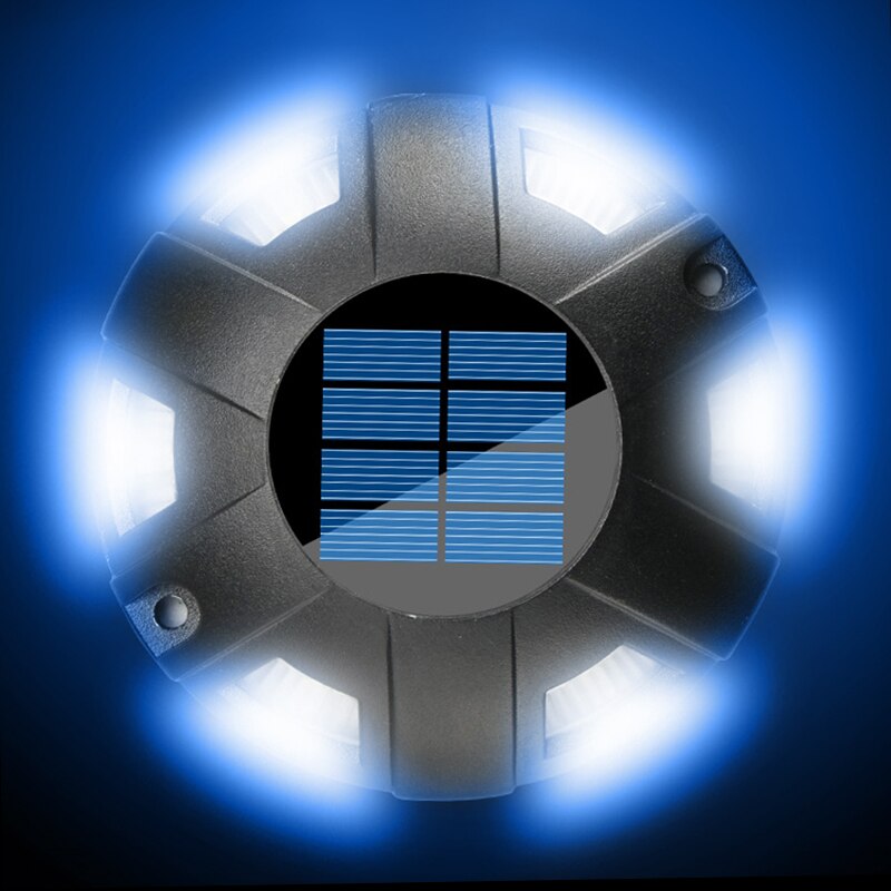 1Pc Solar Deck Light Driveway Security Light Weatherproof Path Light LED Garden Pathway Light: Blue