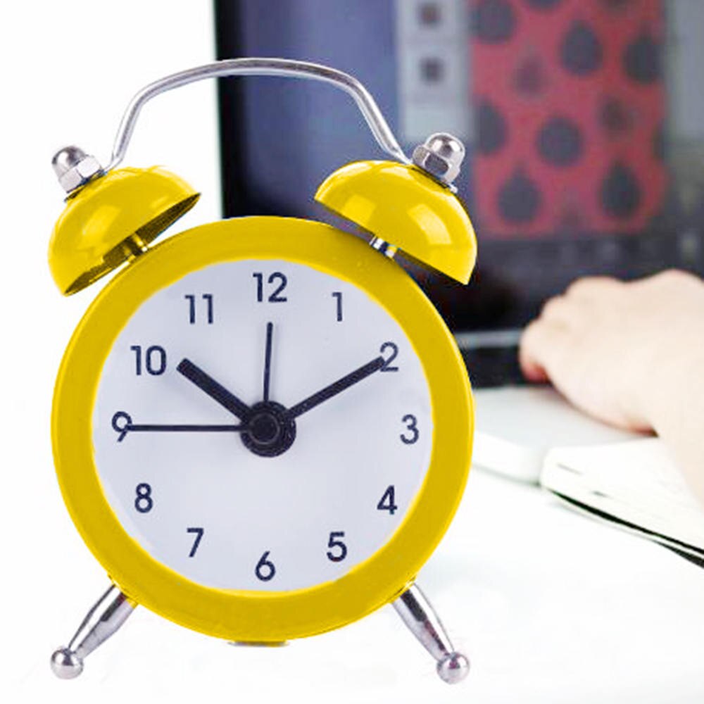 Alarm Clocks Metal Alarm Clock Night Silent Functional LED Light Alarm Clock Kids Room Home Decoration Accessories