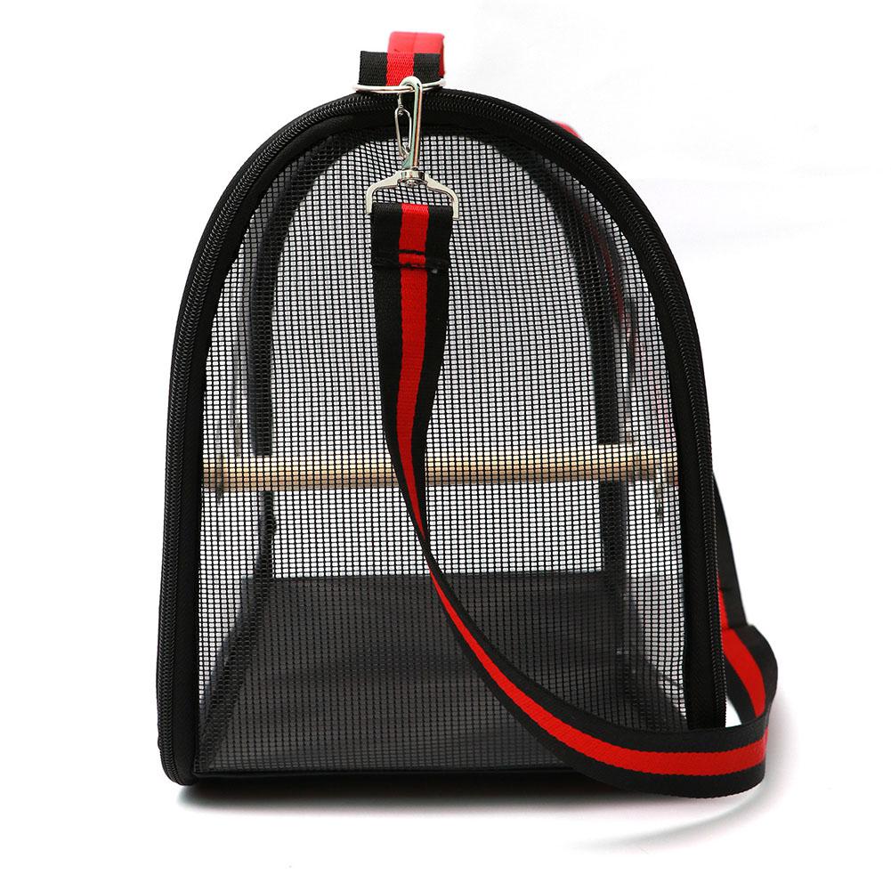 Mochila transparente de loro para mascotas que lleva la jaula de viaje al aire libre cómoda mochila plegable transpirable