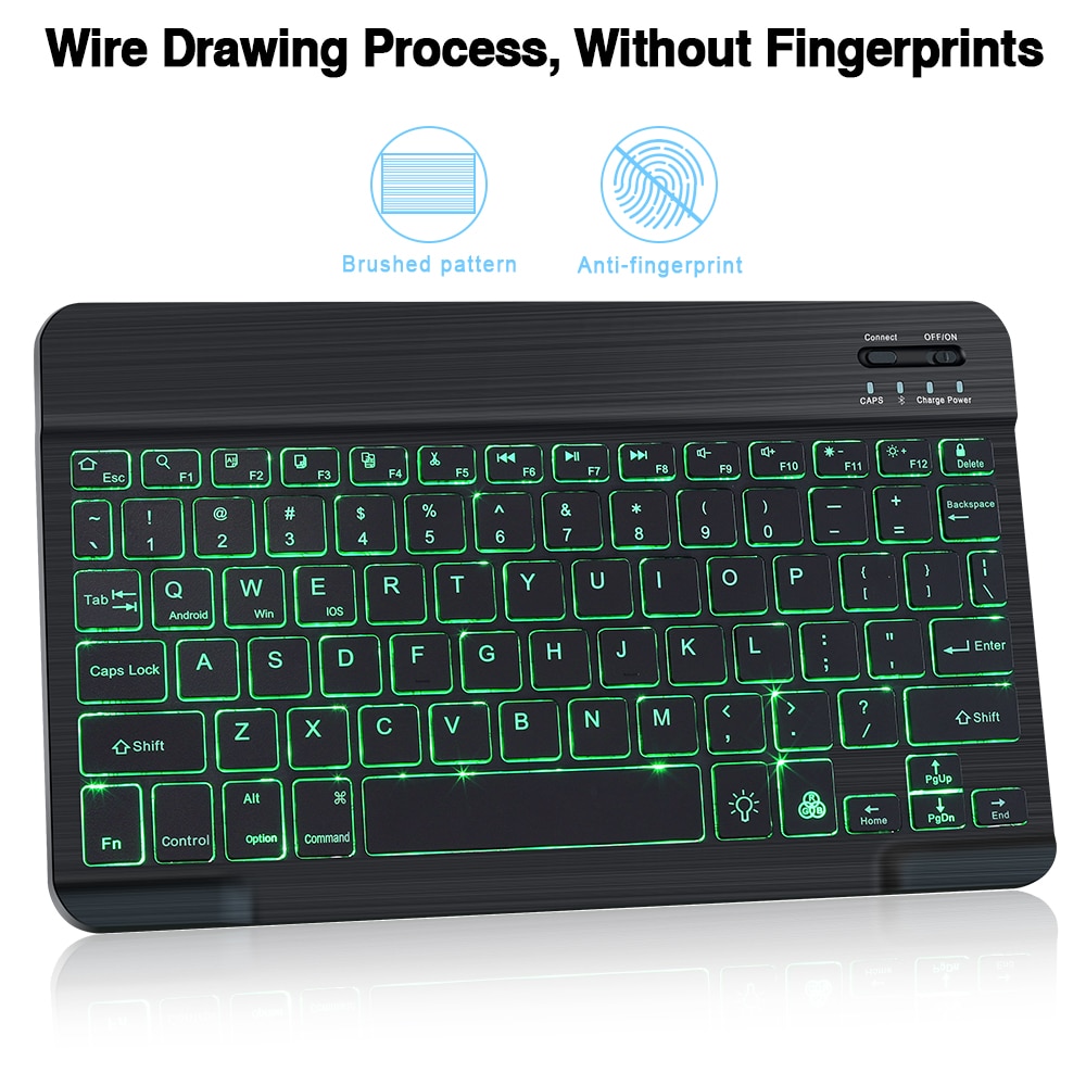 Mini Wireless Keyboard And Mouse RGB Bluetooth Keyboard Mouse Set Backlight Russian Keyboard For Computer Phone Tablet PC Ipad