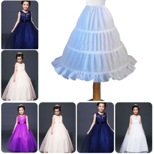 Pudcoco Bridal Flower Girl Kids Crinoline Petticoat Underskirt Slips Children Skirt Long