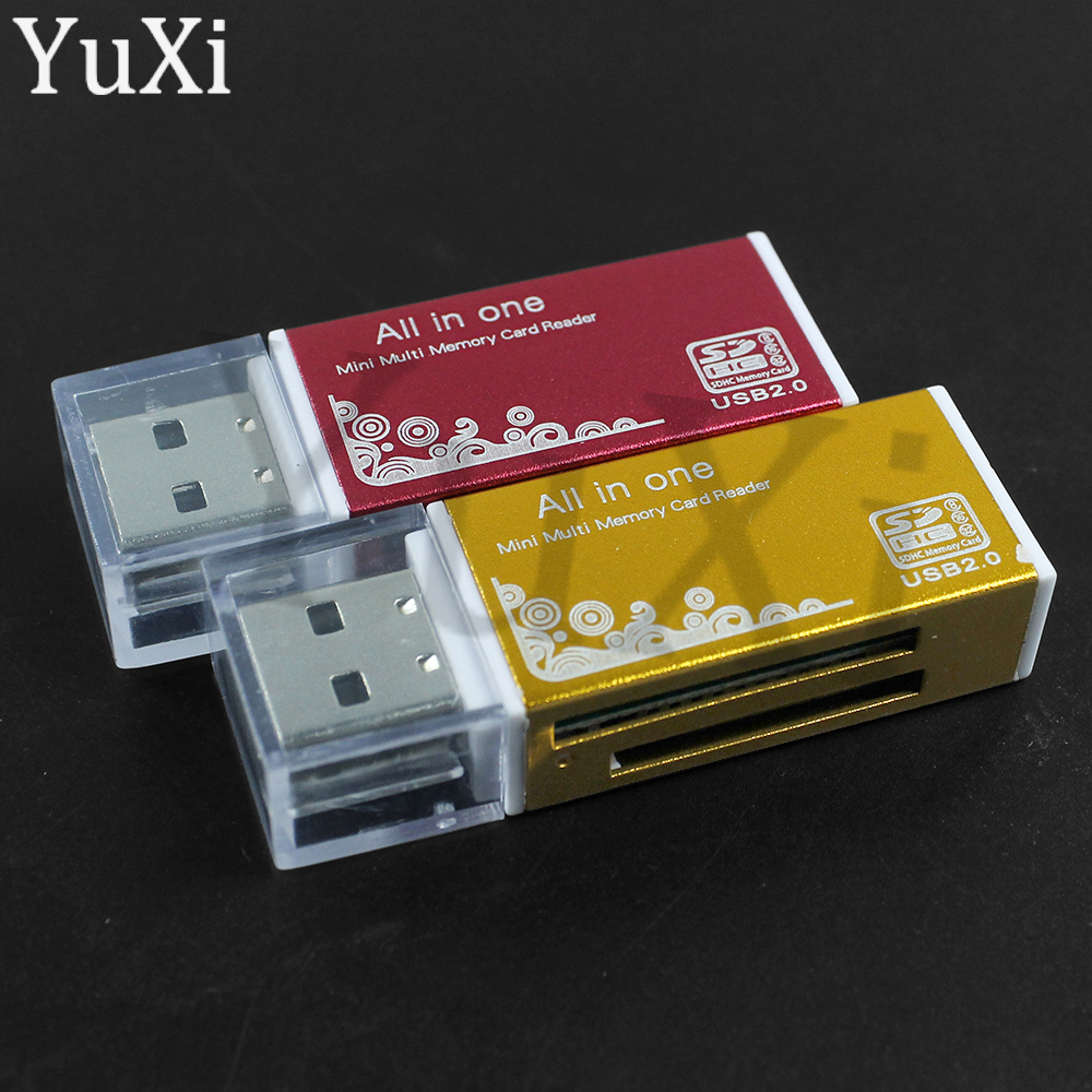 Lector de tarjetas USB 2,0, lector de tarjetas multimemoria todo en 1 para SD TF MS M2, adaptador de tarjeta SDHC, enchufe para ordenador portátil, PC de escritorio, 1 ud.