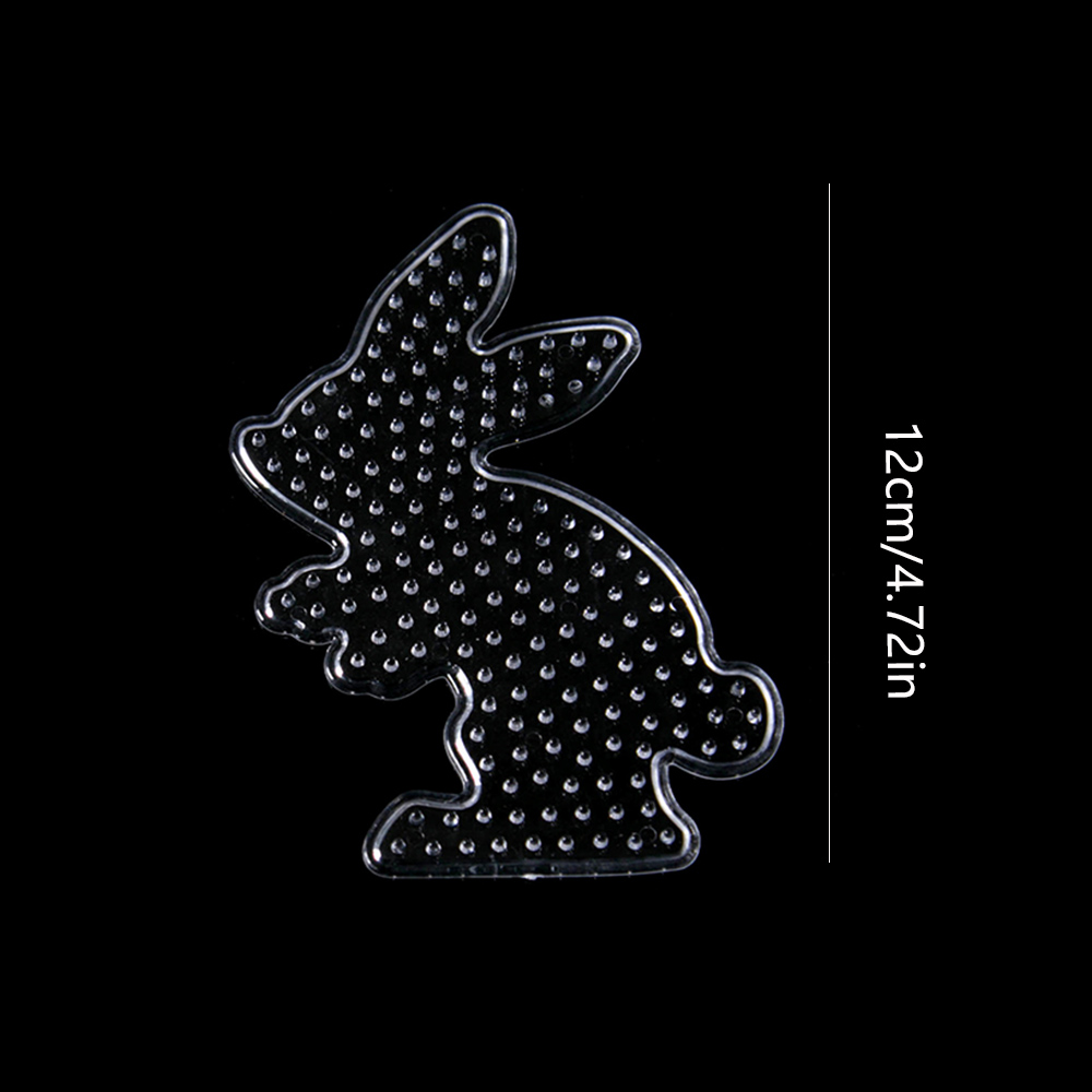 6-Pack 5mm Fuse Bead Pegboards Transparent Plastic Ironing Bead Templates for DIY Crafts Jewelry Making Accessories