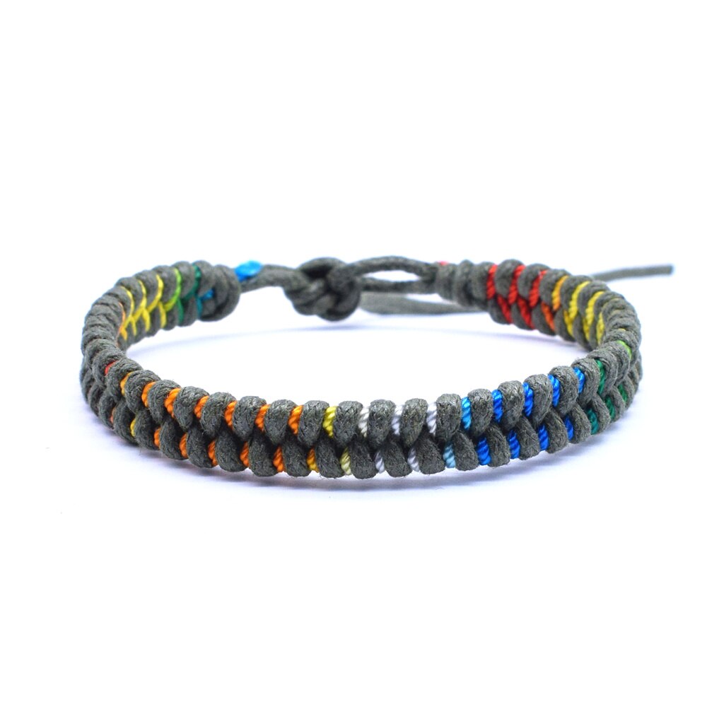 Hand geweven Kant Up Vlag Kleur Armband voor Mannen en Vrouwen Koppels Armband Sport Fans Rol- spelen Sieraden: r7