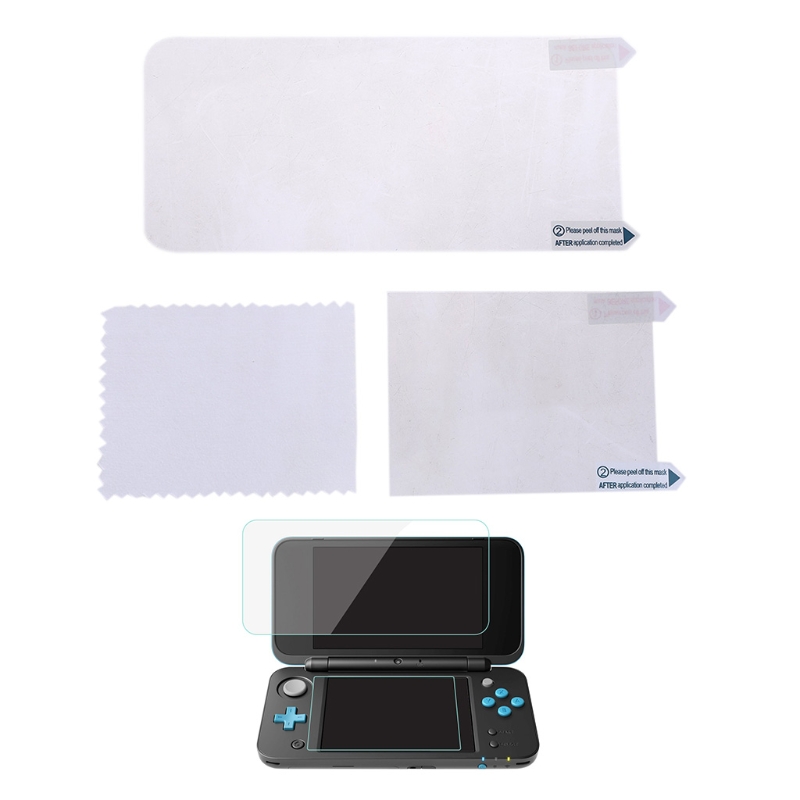 C1FD 2in1 Top Bottom Ultra Clear Beschermende Film Oppervlak Guard Cover Voor 2DS Xl 2DS Ll Lcd Screen Protector huid