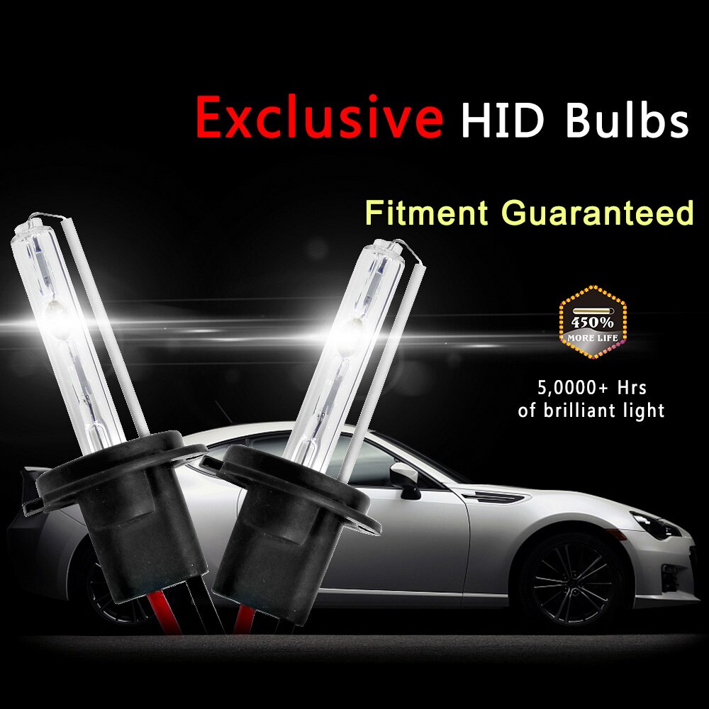 Xenon 35w dc slim ballast kit hid xenon  h7 frontlys pære  h1 h3 h11 h7 xenon hid kit 4300k 6000k bytt halogenlampe auto lys