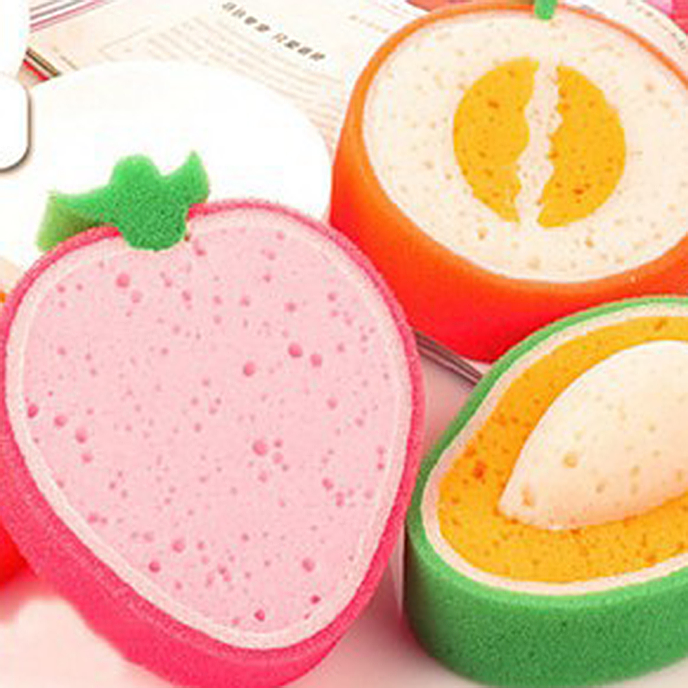 Fruit Shape Strong Water Absorbent Sponge Cleaning Pan Dish Cloth Washing Towel