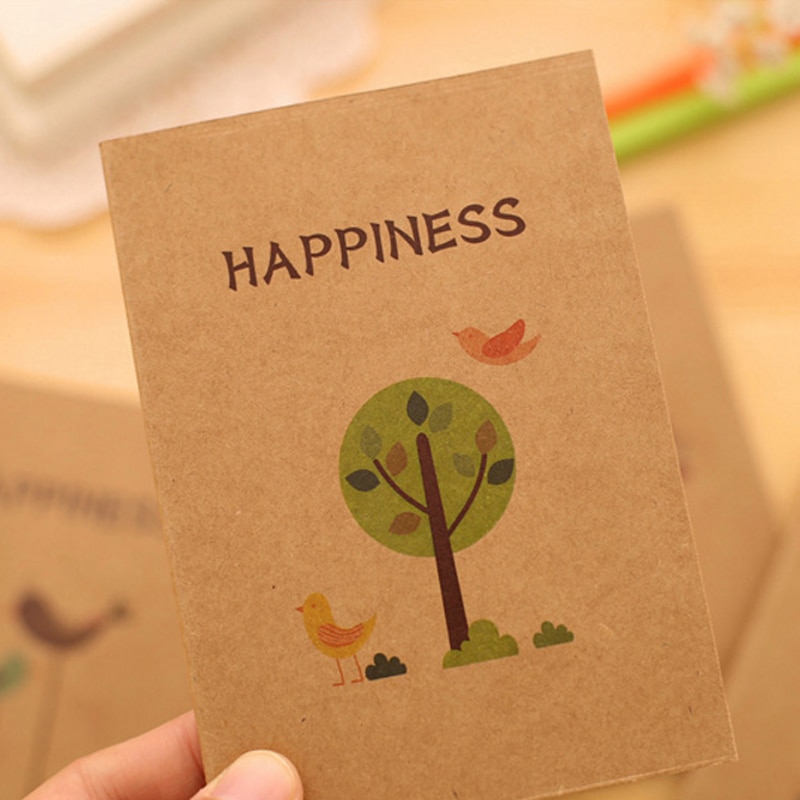 12pcs/lot Retro birds and flowers Craft Paper Notepad Diy Korea Handwritten sketches supplied for Student School Office