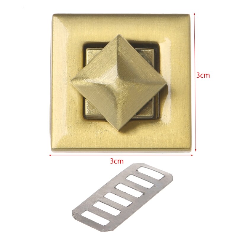 Cierre de forma cuadrada en 4 colores, bloqueo de giro, cerraduras giratorias para DIY, bolsa de mensajero, Hardware, , 1 pieza, accesorios para bolsas de equipaje