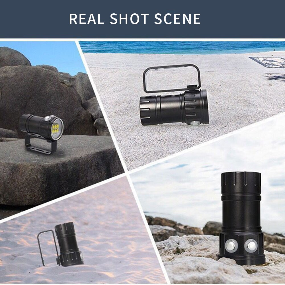 180w vattentät fotografering fylla ljus led dykning ficklampa bärbar scuba undervattenslampa