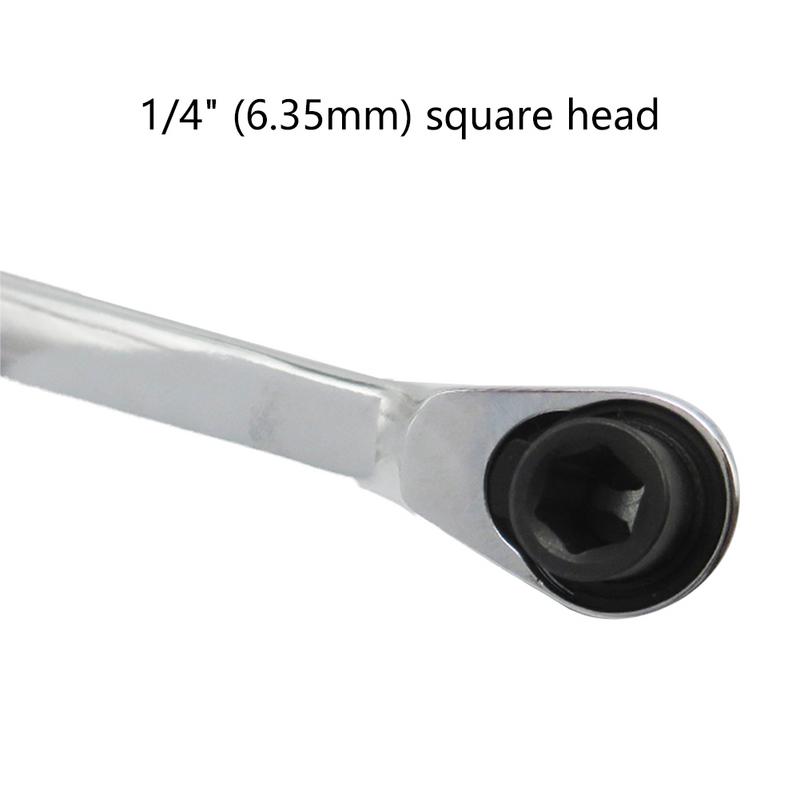 1PC 1/4 Inch Mini Ratchet Wrench Double-Ended Torque Universal Ratchet Wrench Spanner Batch Head Handle Small Fly Socket Wrench
