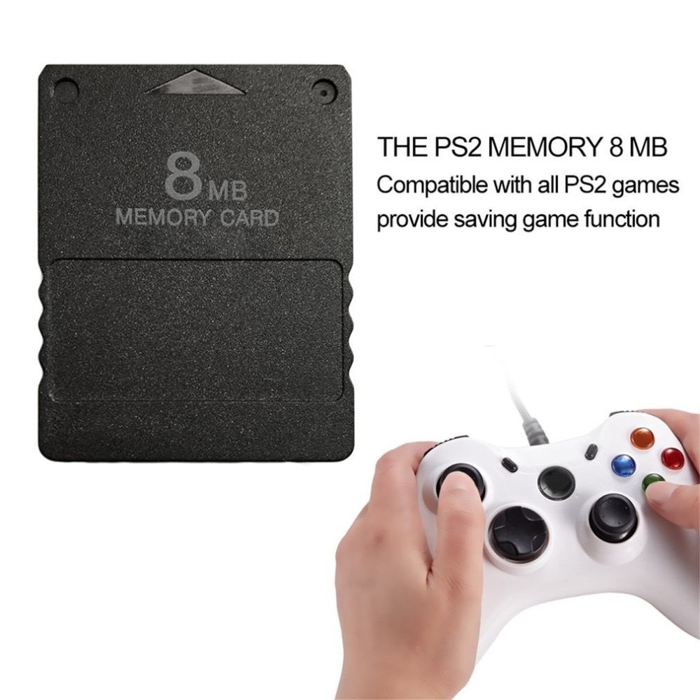 8MB Memory Card Memory Expansion Cards Suitable for Sony Playstation 2 PS2 Black 8MB Memory Card