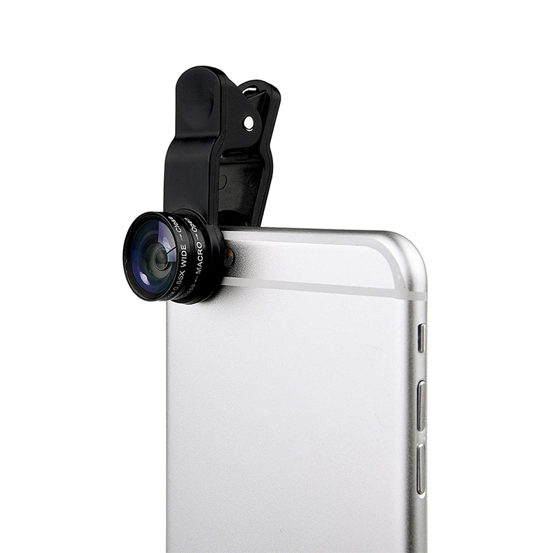 Universele 3 in 1 macro fisheye lens camera mobiele telefoon lenzen fisheye lenzen voor iphone smartphone accessoire