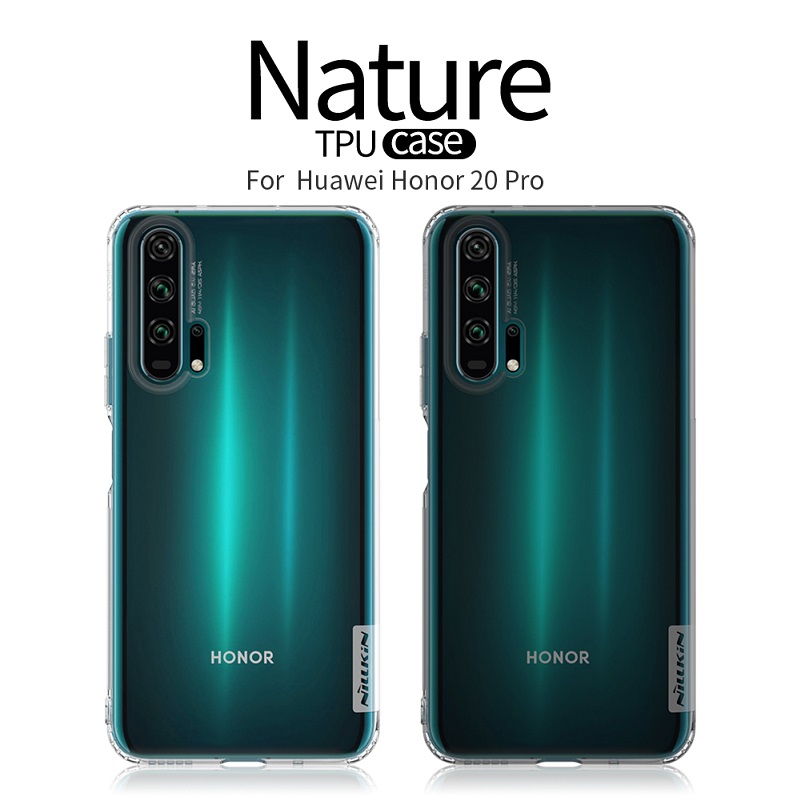 Pour Huawei Honor 20 étui Nillkin Nature Transparent Transparent souple silicone protection en polyuréthane thermoplastique couverture pour Huawei Honor 20 Pro étui 6.26''