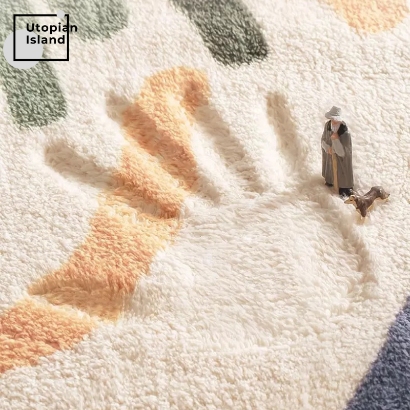 Rainbow Round Carpet Modern Living Room Fluffy Rug Furry Mat For Children Baby Bedroom Carpet Home Carpets Room Kids Fur Rug Mat