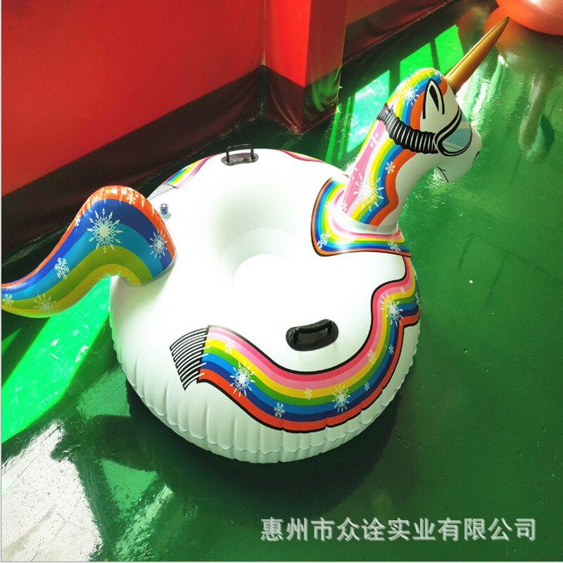 PVC Inflatable Ski Ring Cold-resistant PVC Inflatable Ski Ring Unicorn Ski Ring-