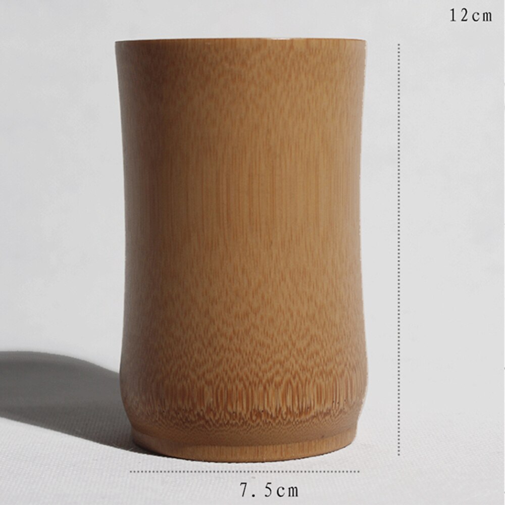 1PC Bamboo Water Mug Eco-friendly Bamboo Mug Thick Plain Bamboo Tube Carbonized Bamboo Cup for Home Restaurant