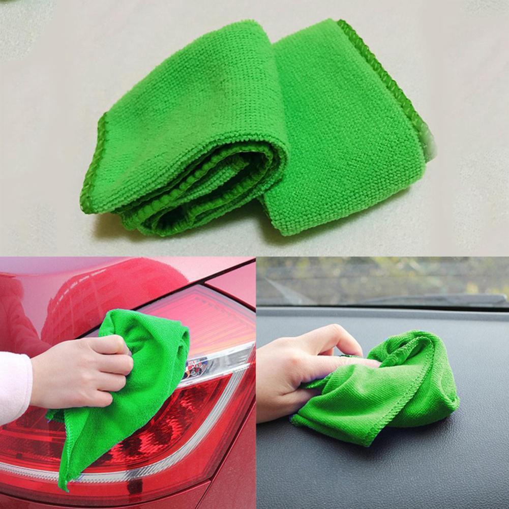 Groene Microfiber Car Cleaning Handdoeken Doek Zacht Microfiber Keuken Tool Dust Cleaning Voor Wassen Doeken Voor Huis Schoonmaken Gebruik