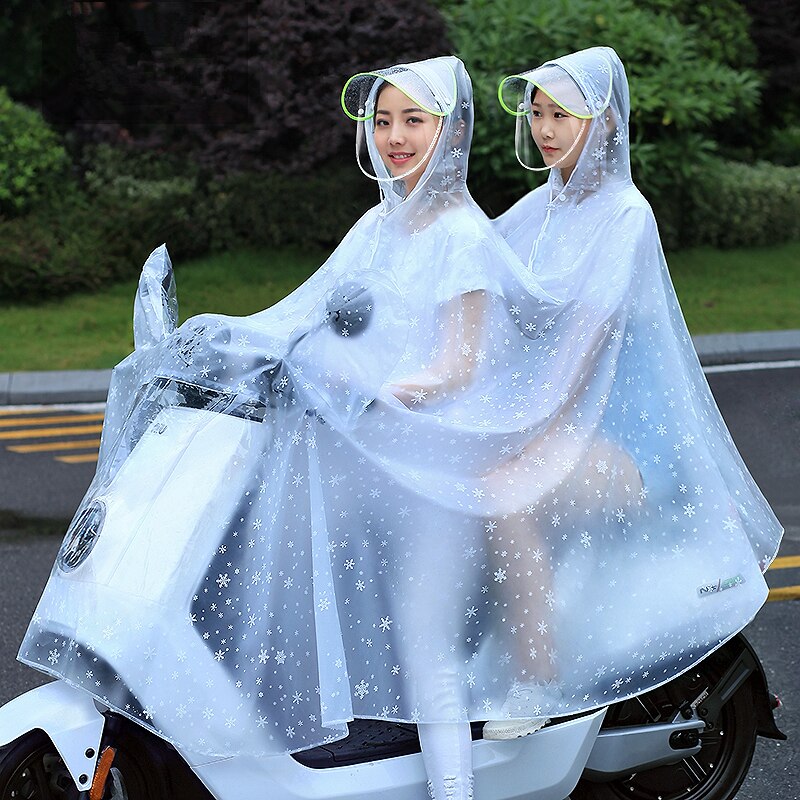 Moderigtigt regnfrakke dobbelt elektrisk motorcykeldæksel voksen batteri bil vandtæt batch vandtæt poncho vandretur regnfrakke