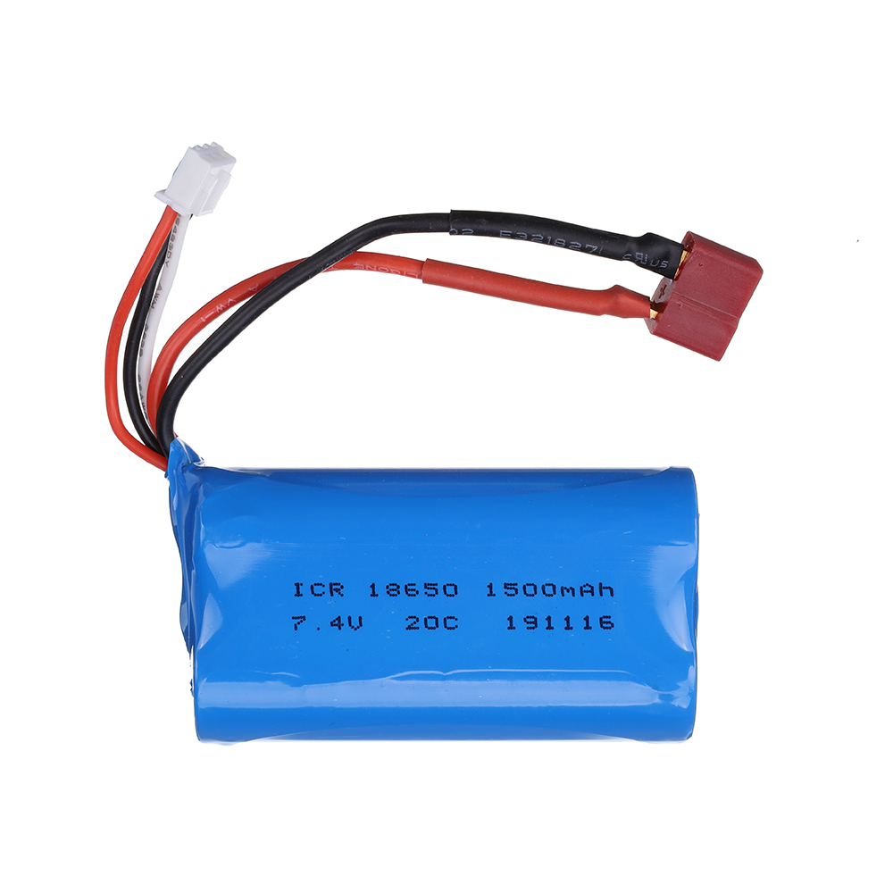 7,4 V 1500/2200/3000/ 3500 mAh JST/T/SM enchufe 18650 2S batería de iones de litio para Wltoys 12423 10428 12429 12401 12402A piezas de repuesto de coche teledirigido: Gris