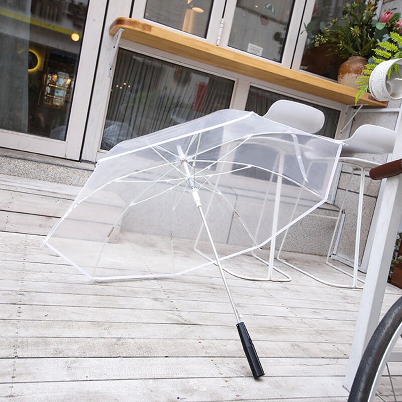 LED Light Transparent Unbrella For Environmental Shining Glowing Umbrellas Party Activity Long Handle Umbrella