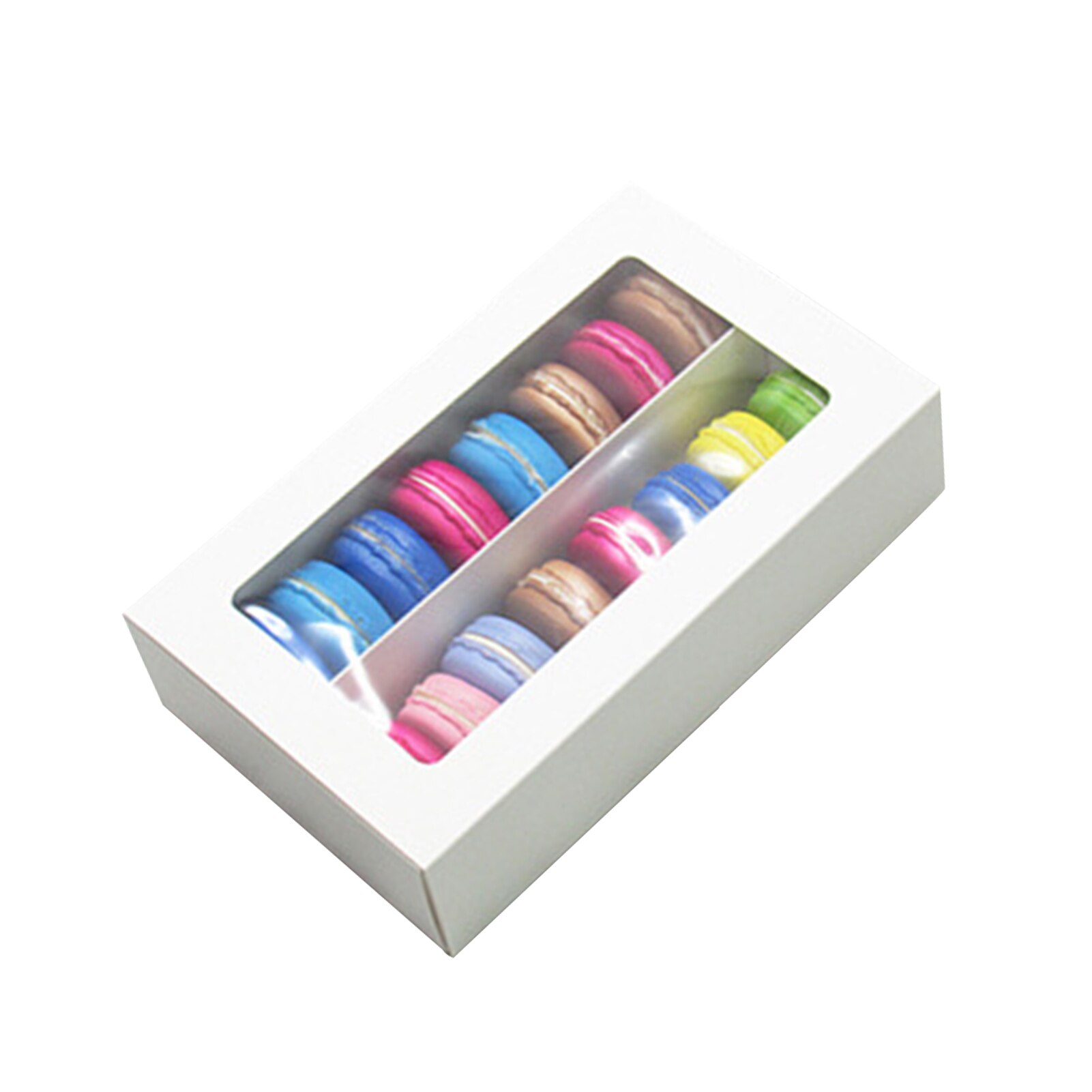 25pcs Packaging Box Mini Cupcakes Storage Case Wedding Bakery Party Multi-Purpose Clear Window Wrapping For Macaron Durable